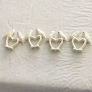 Elegant White Bird Napkin Rings